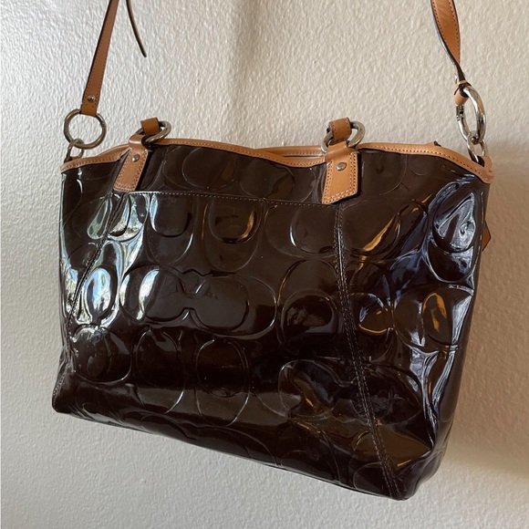 COACH VINTAGE Peyton Embossed‎ Leather Bag - Picture 7 of 9